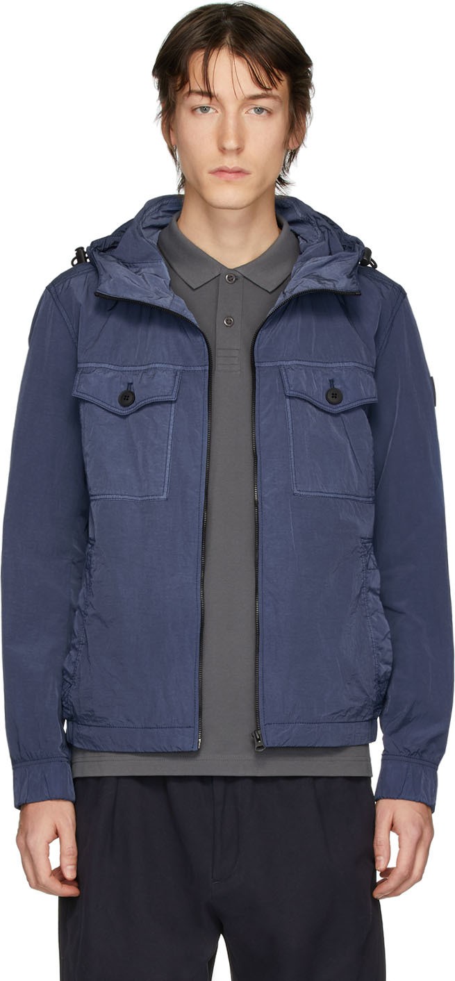 BOSS Hugo Boss Navy ODEAR1-D Fabric Jacket