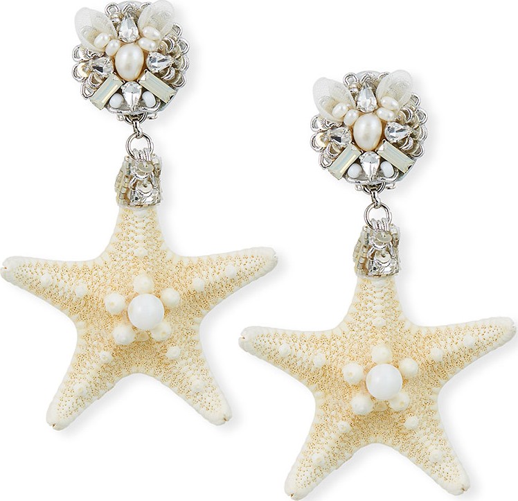 Ranjana Khan Starfish Clip-On Drop Earrings