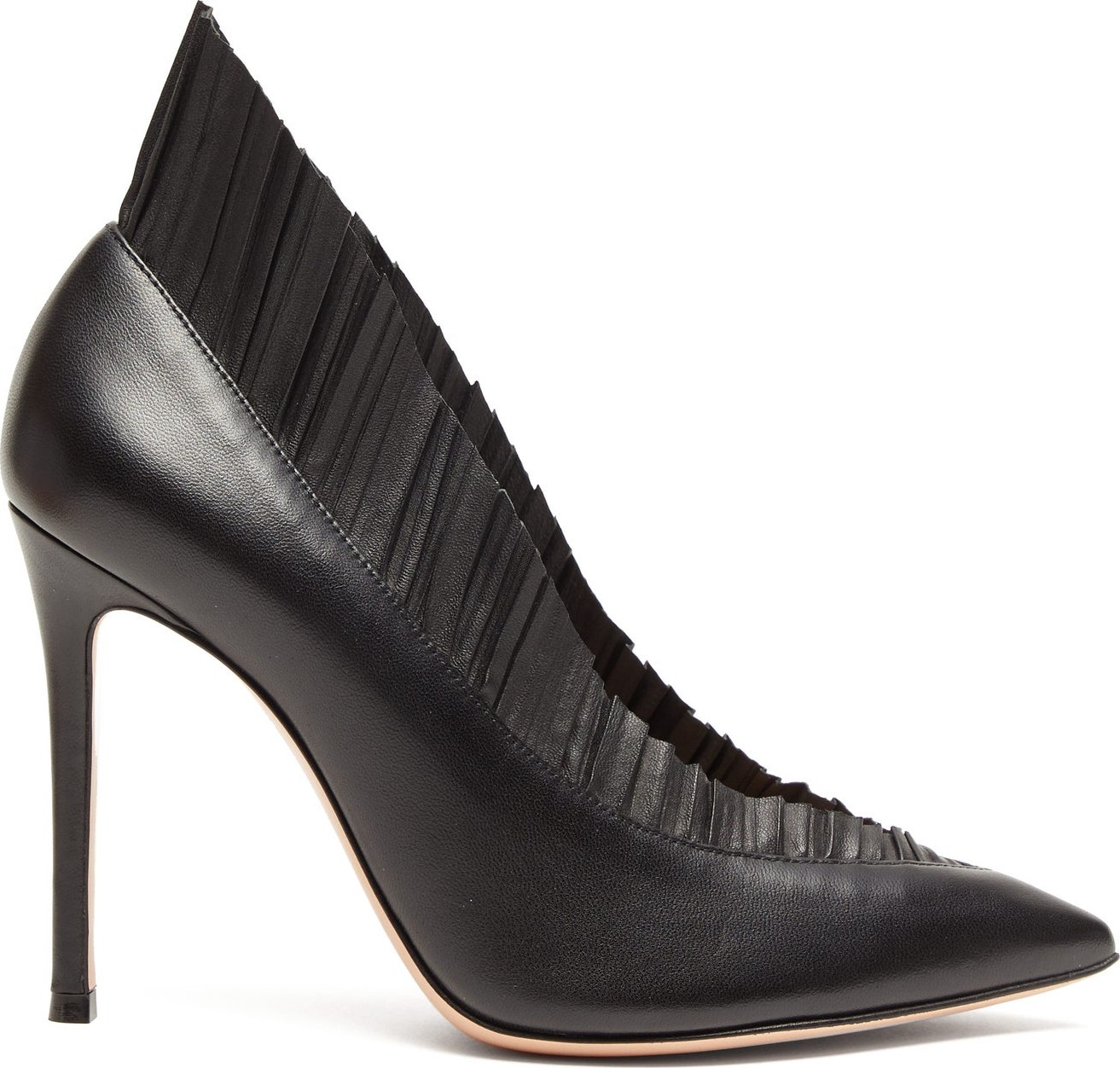 Gianvito Rossi Gianvito 105 pleated-trim leather pumps