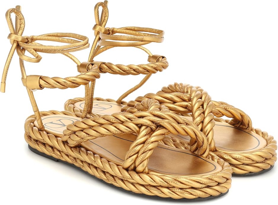 Valentino Valentino Garavani The Rope leather sandals