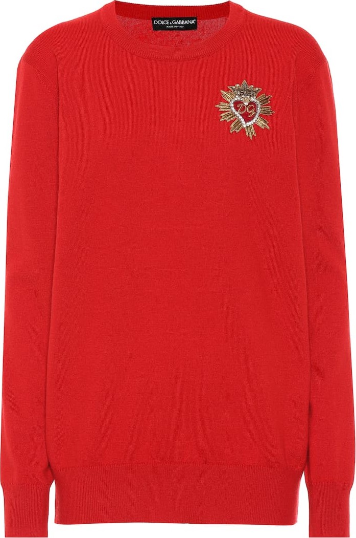 Dolce & Gabbana Embellished cashmere sweater
