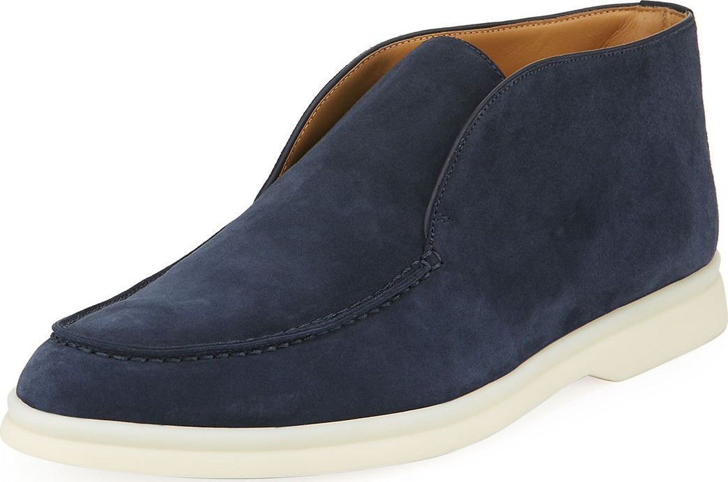 Loro Piana Open Walk Suede Booties