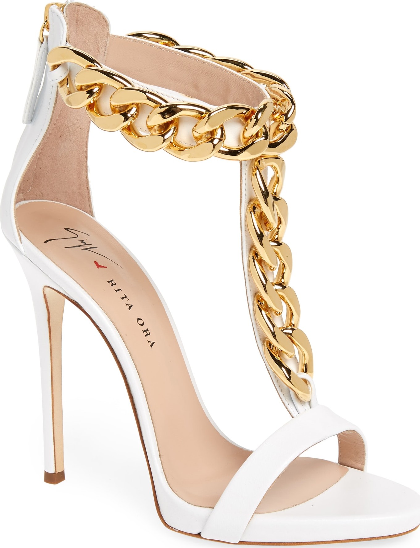 Giuseppe Zanotti Rita Ora Curb Chain T-Strap Sandal