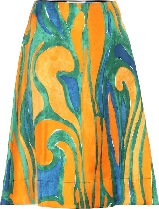Marni Printed silk skirt
