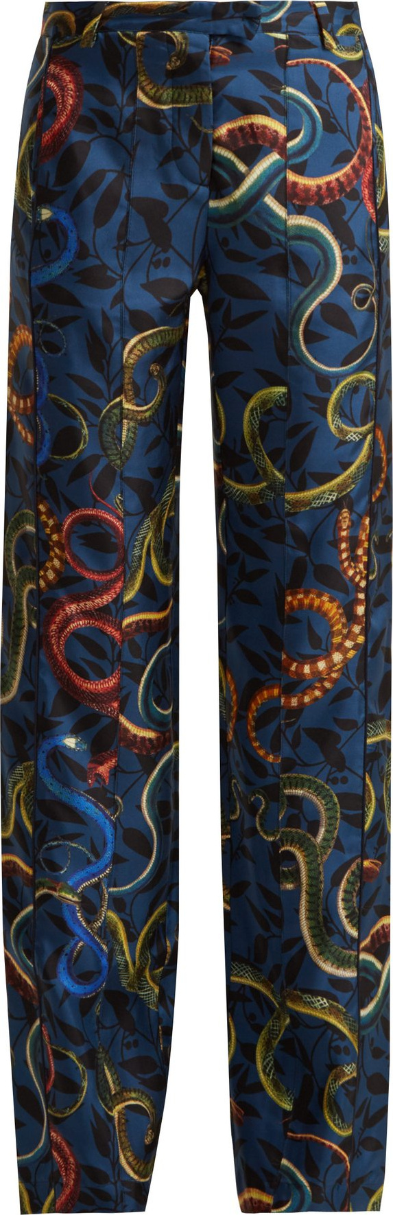 F.R.S For Restless Sleepers Zelos snake-print silk trousers
