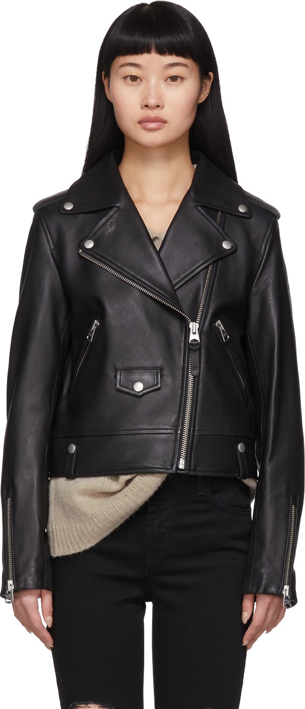 Mackage Black Baya R Perfecto Leather Jacket