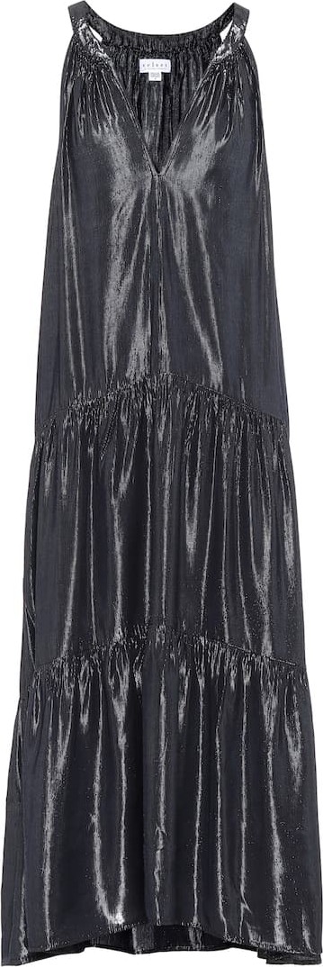 Velvet By Graham & Spencer Jorja metallic midi dress