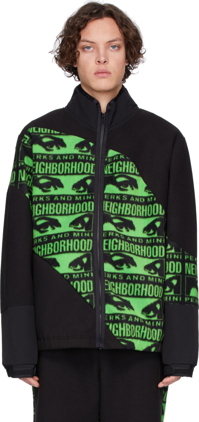 Perks and Mini Black & Green Neighborhood Edition Jacket