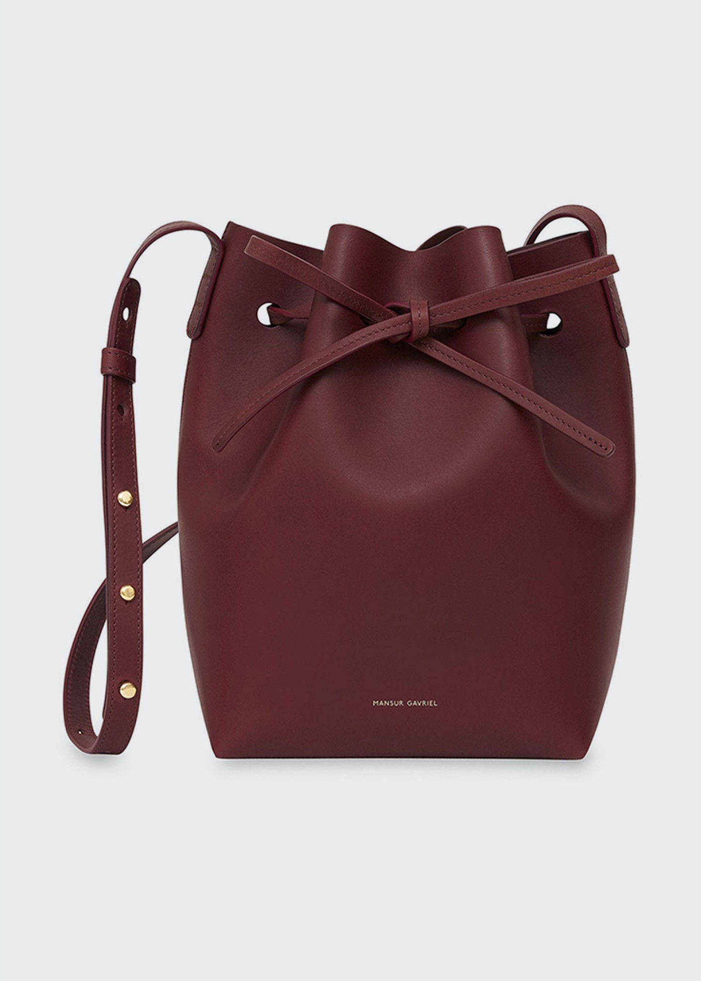 Mansur Gavriel Mini Vegetable-Tanned Leather Bucket Bag