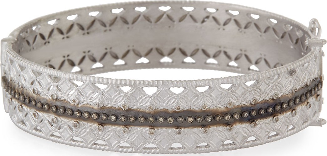 Armenta Double Cravelli Huggie Bracelet with Diamonds