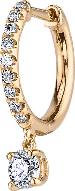 Anita Ko 18k Gold Diamond Huggie Hoop Earring (Single)