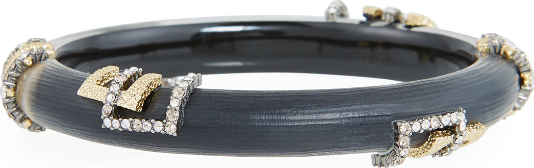 Alexis Bittar Brutalist Studded Skinny Hinge Bracelet