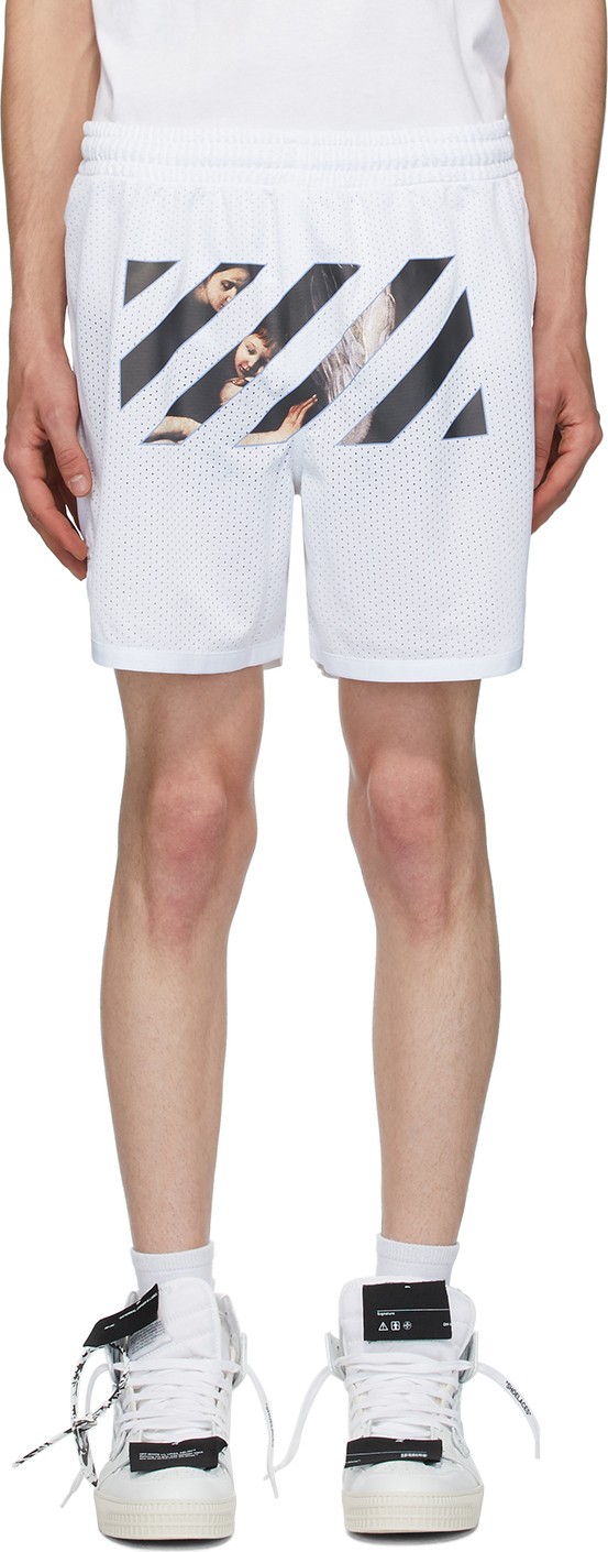 Off White White Caravaggio Angel Shorts