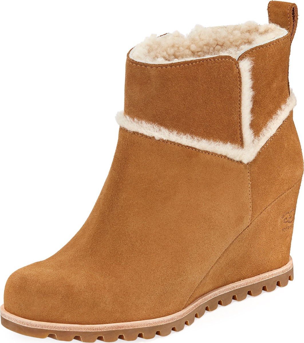 UGG Marte Wedge Suede Booties
