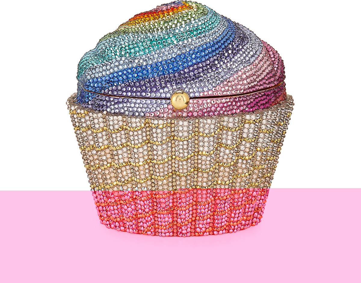 Judith Leiber Cupcake Rainbow Clutch Bag, Multicolor