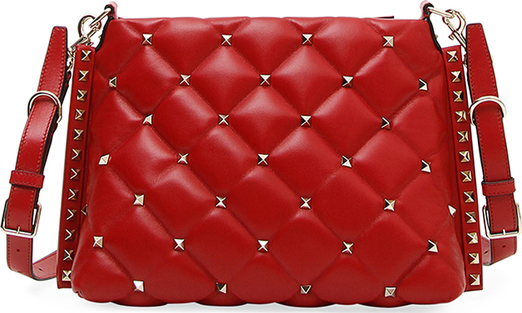 Valentino Candystud Quilted Leather Shoulder Bag