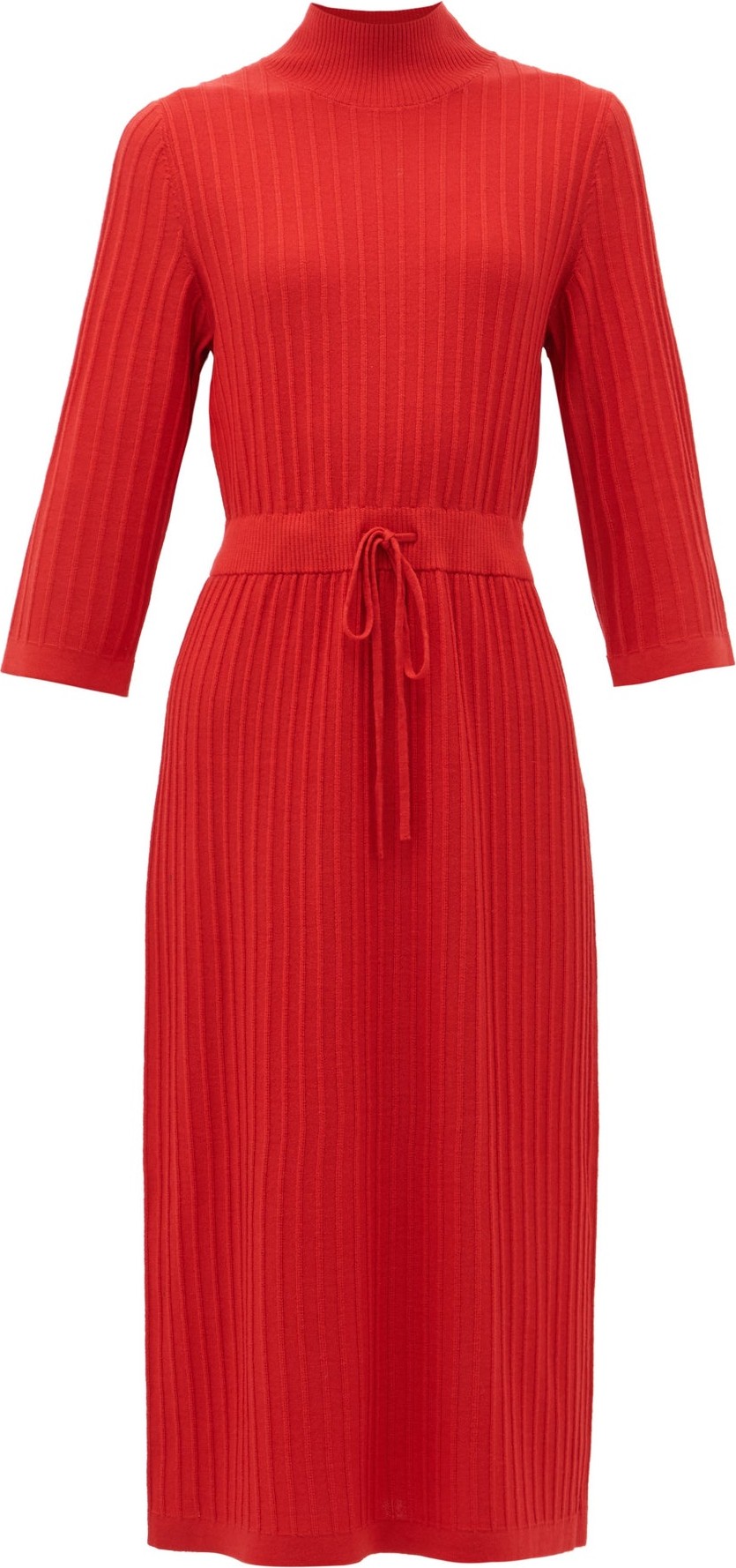 A.P.C. Vivianne drawstring-waist merino wool dress