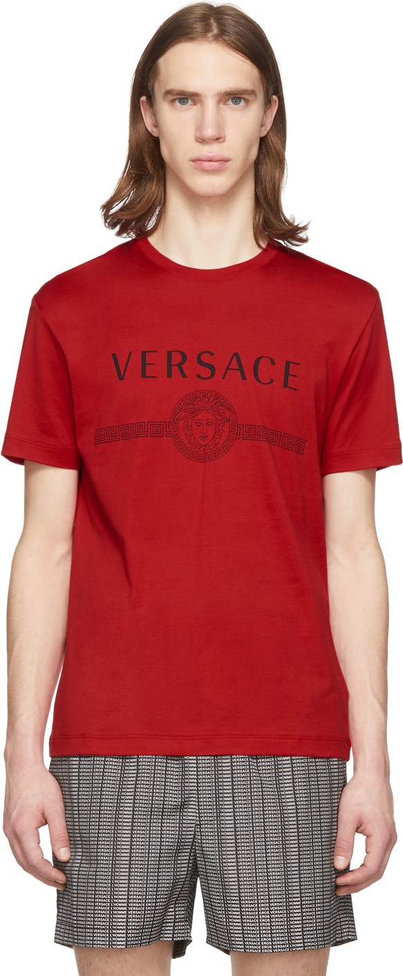 Versace Red Medusa Logo T-Shirt