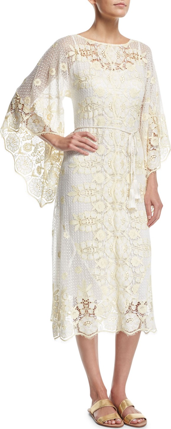 Miguelina Olivia Sheer Lace Coverup Dress