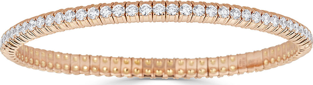 ZYDO 18k Rose Gold Stretch Diamond Bracelet, 3.8tcw