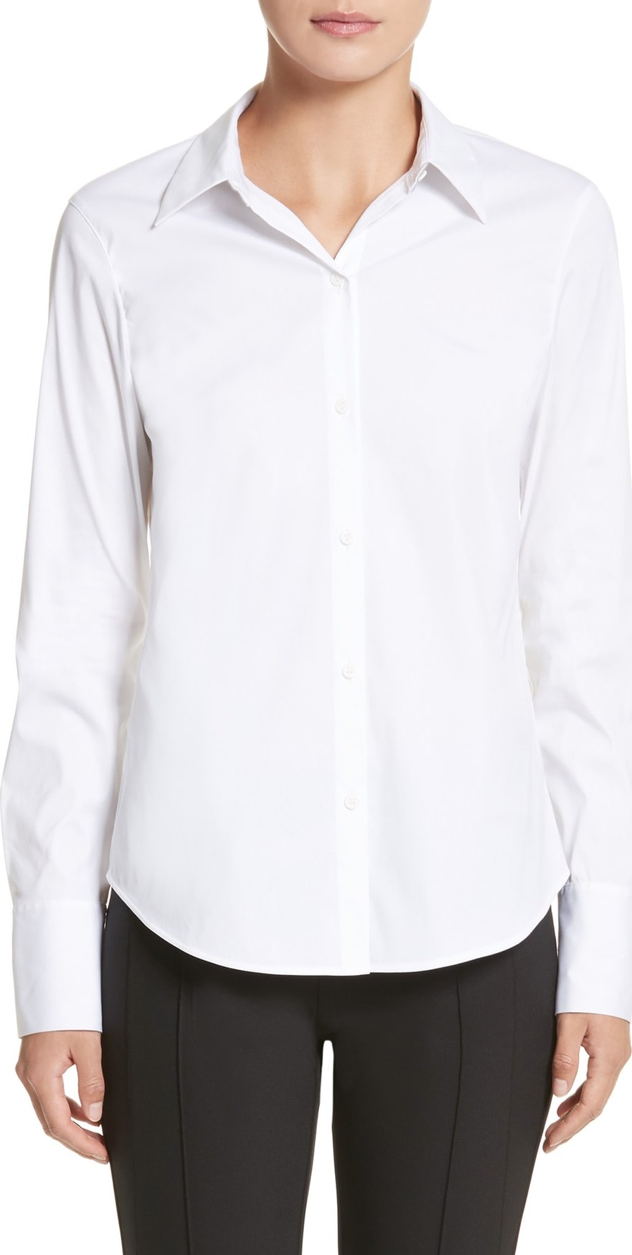 Lafayette 148 New York Linley Stretch Cotton Blouse
