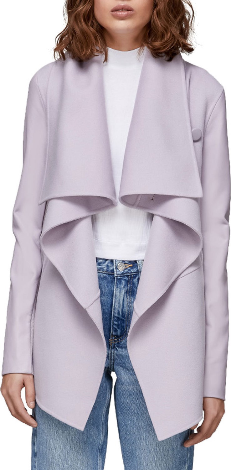 Mackage Vane Wool Coat w/ Leather Sleeves Mackage Vane Wool Coat w/ Leather Sleeves