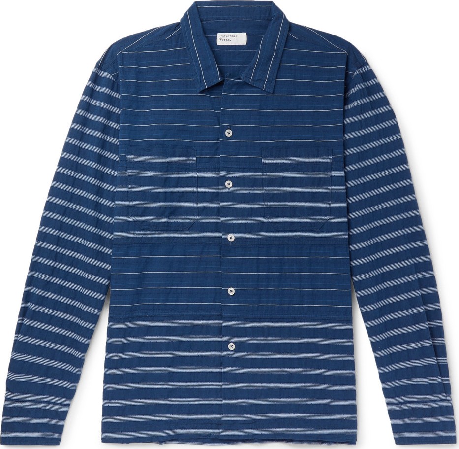 Universal Works Striped Cotton-Blend Shirt