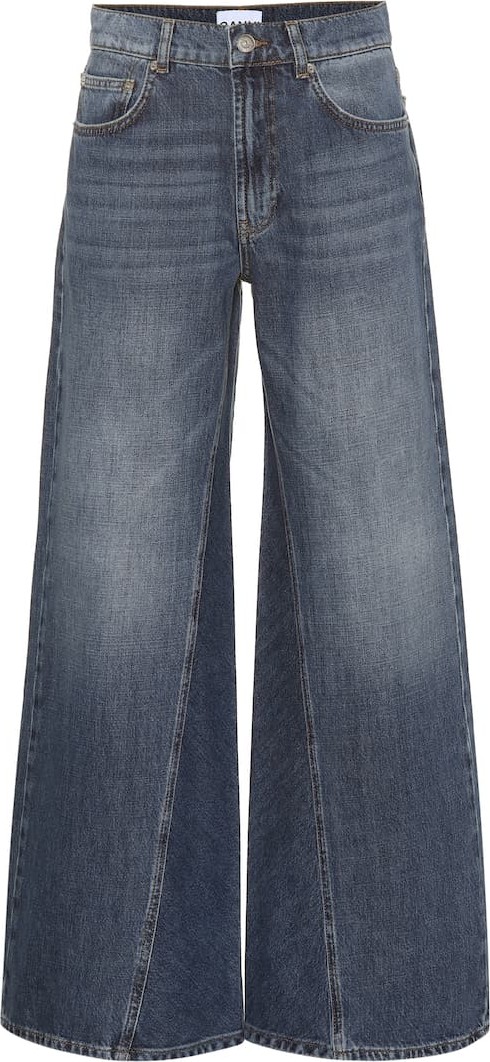 Ganni Mid-rise wide-leg jeans