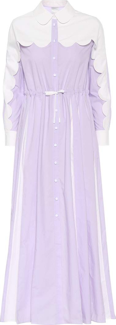 Huishan Zhang Scalloped maxi shirt dress