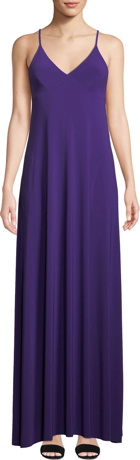Norma Kamali Slip A Line Long Jersey Dress