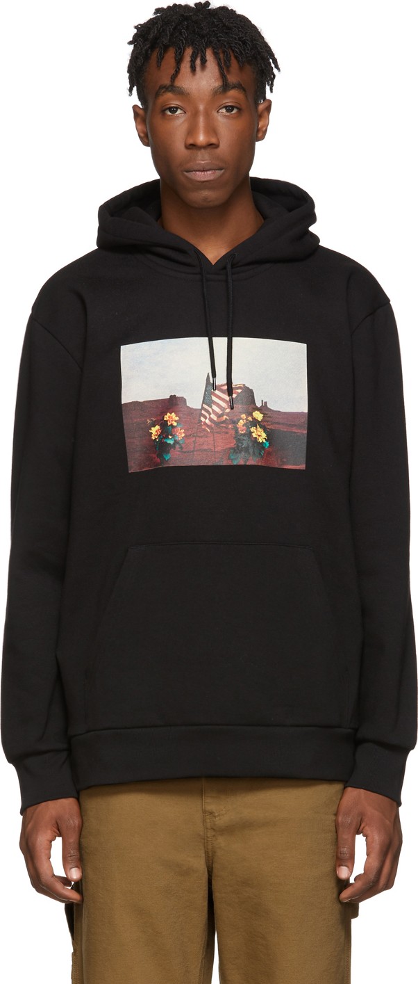 Carhartt Work In Progress Black Matt Martin Flags Hoodie