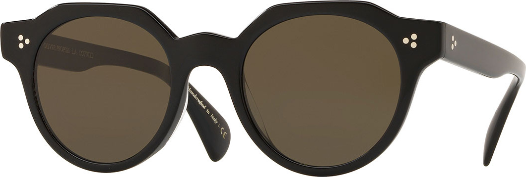 Oliver Peoples Irven Faceted Round Acetate Sunglasses