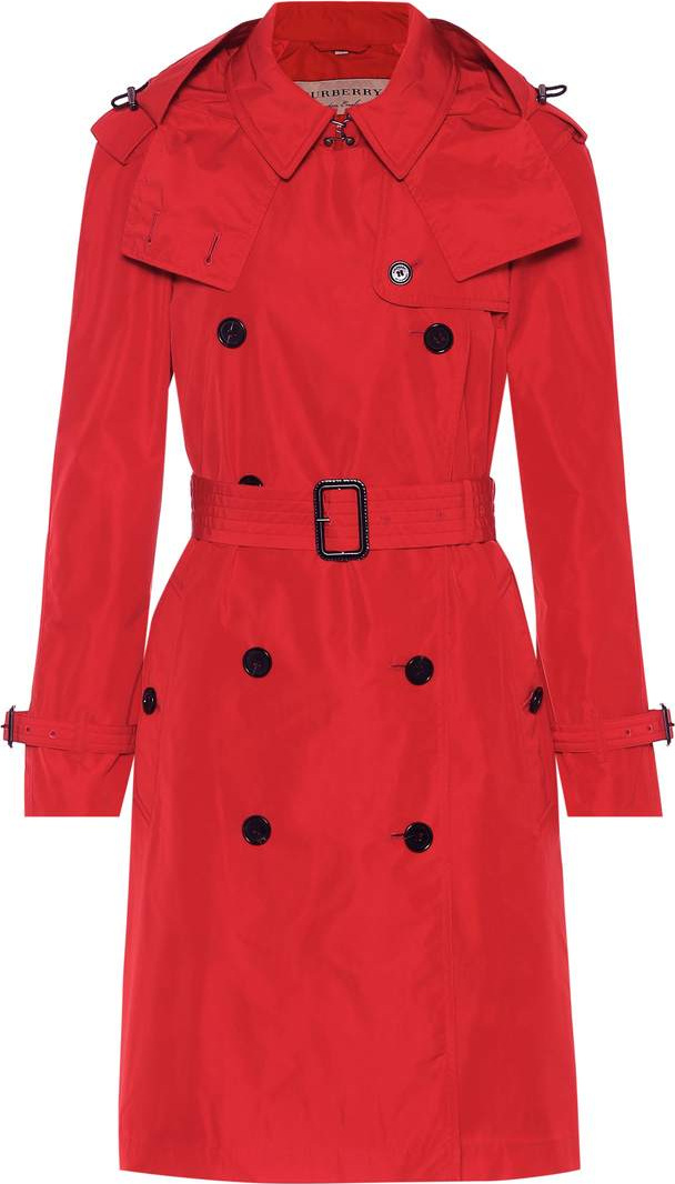 Burberry London England Detachable hood taffeta trench coat