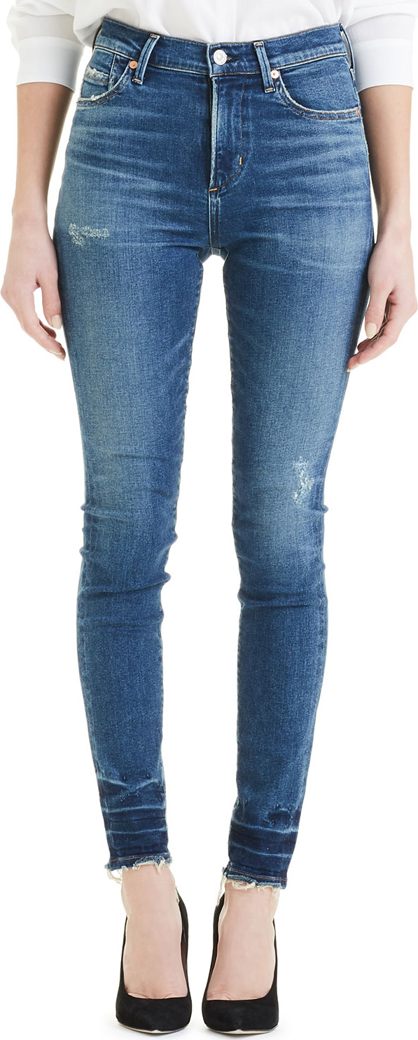 Citizens Of Humanity Rocket High-Rise Skinny Jeans with Distressing