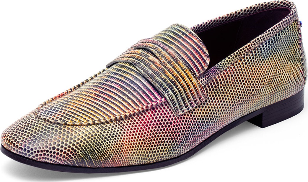 Bougeotte Multicolor Exotic Penny Loafers