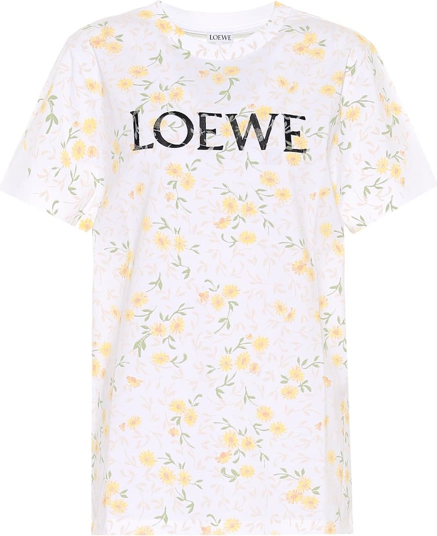 LOEWE Floral logo cotton T-shirt