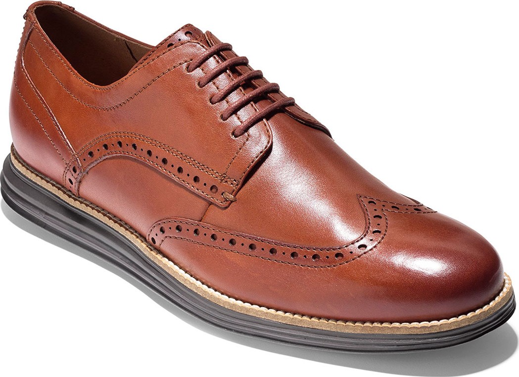 Cole Haan Men's Original Grand Leather Wing-Tip Oxford, Brown
