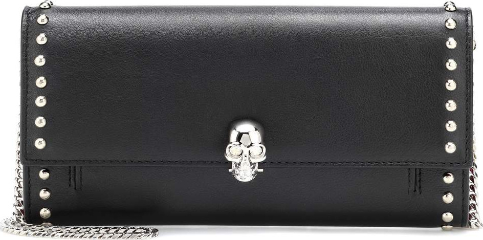 Alexander McQueen Continental Skull leather shoulder bag