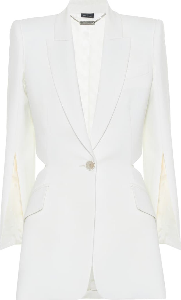 Alexander McQueen Wool-blend crêpe blazer