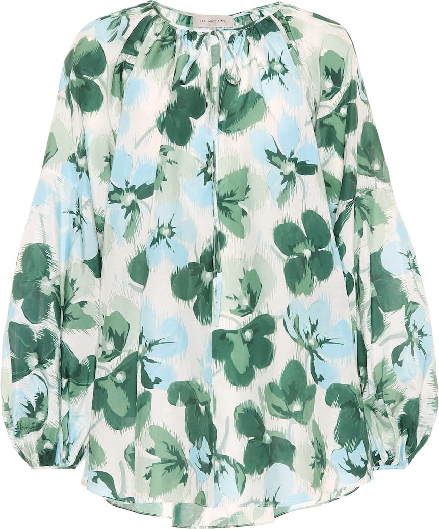 Lee Mathews Bridget cotton and silk blouse