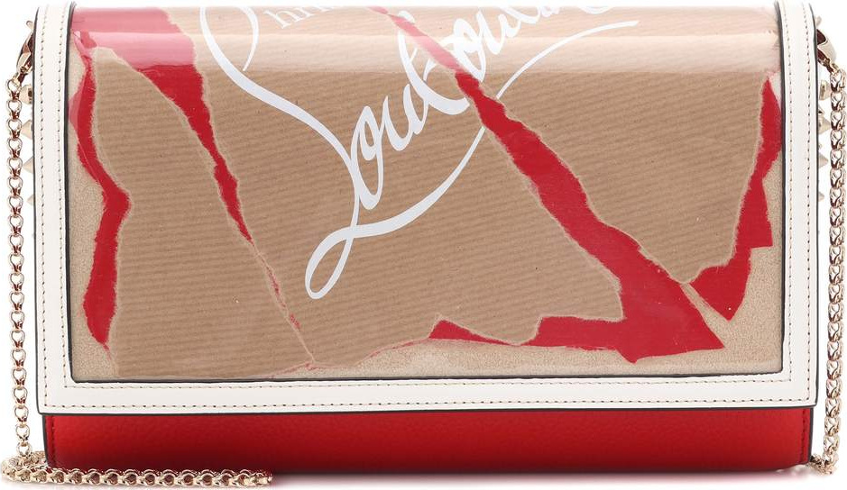 Christian Louboutin Paloma Loubikraft leather clutch