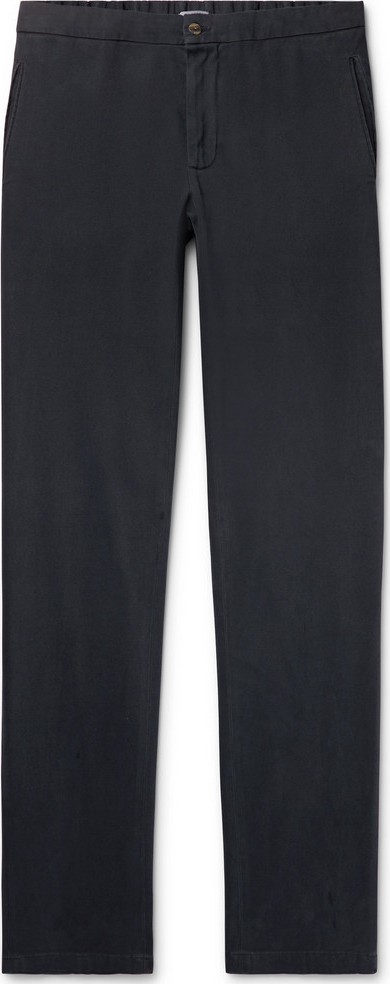 Boglioli Midnight-Blue Slim-Fit Stretch-Cotton Twill Trousers
