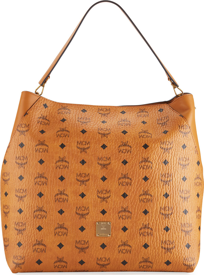 MCM Klara Large Leather Hobo Bag