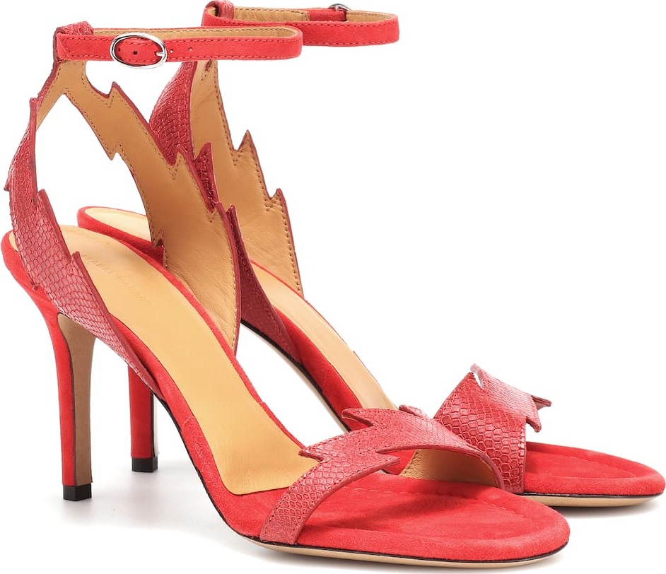Isabel Marant Allistee embossed leather sandals