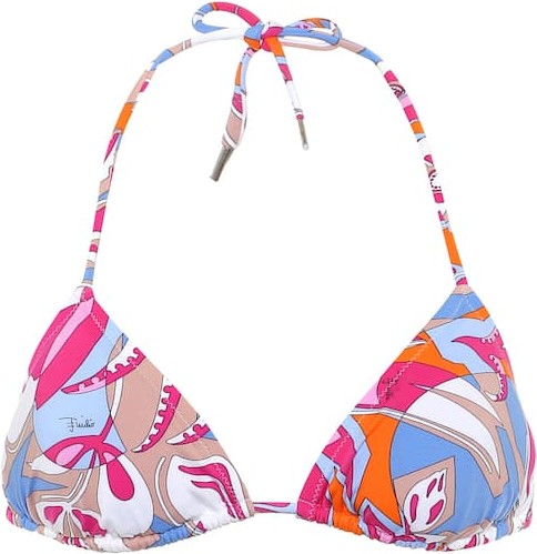 Emilio Pucci Printed triangle bikini top