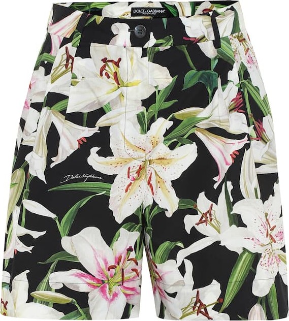 Dolce & Gabbana Floral cotton-poplin shorts