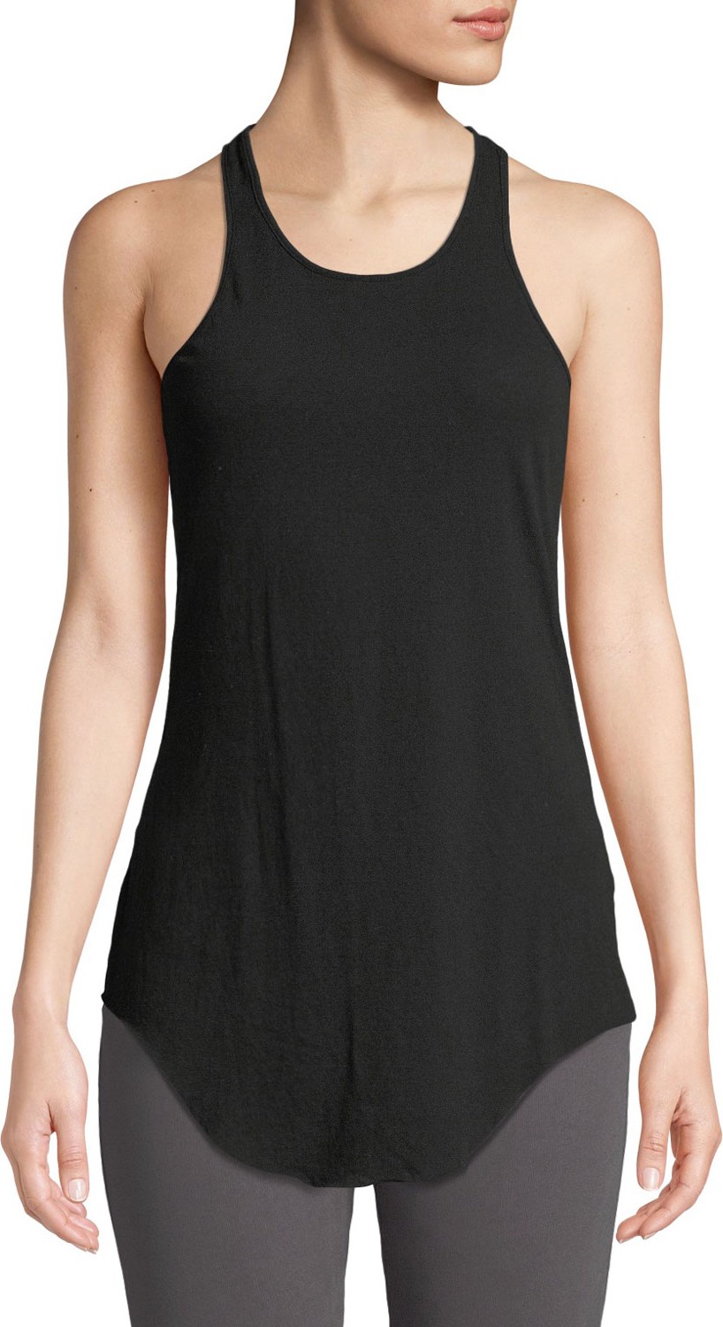 FOREO Base Layer Scoop-Neck Cotton Tank, Black