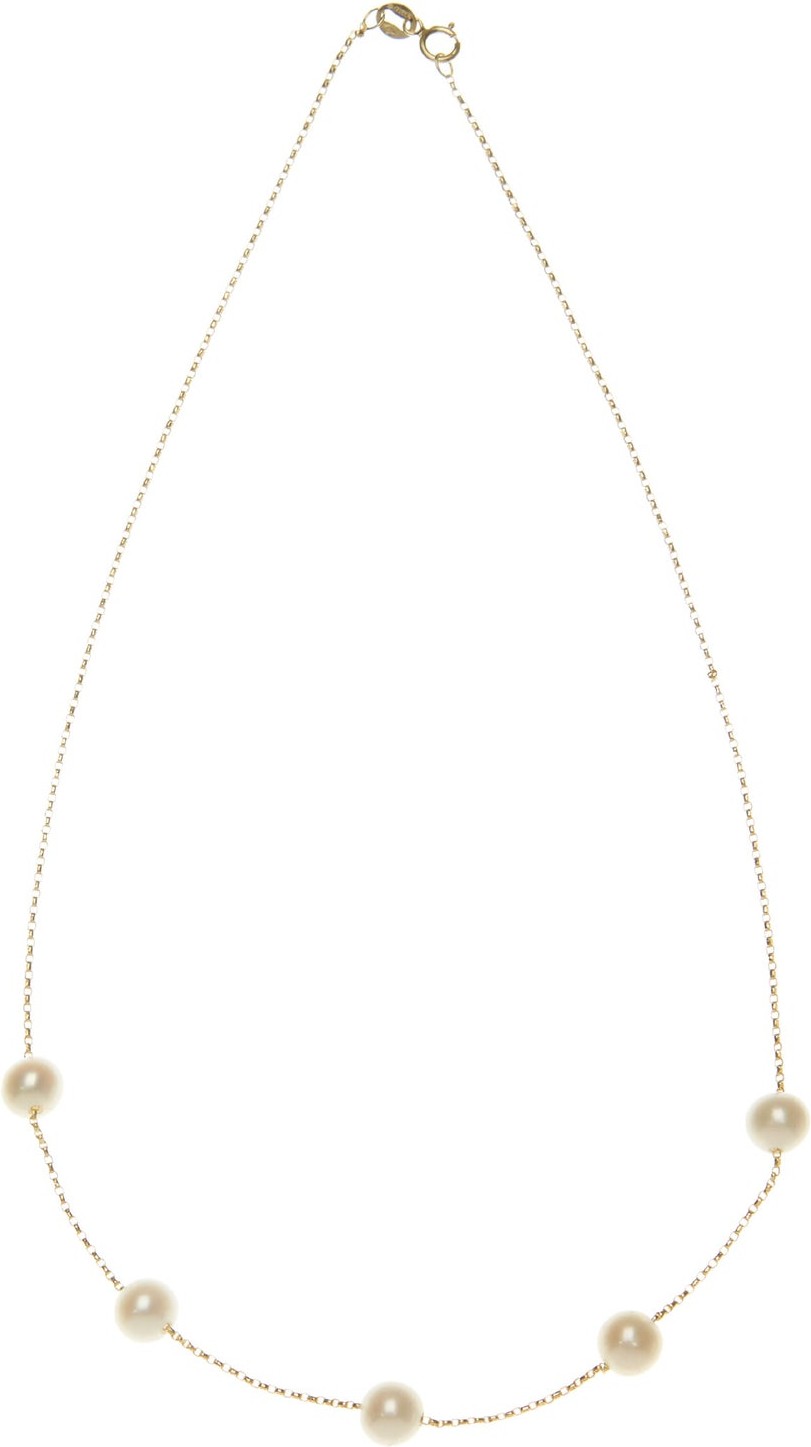 Anissa Kermiche Frost in May freshwater pearl & gold choker