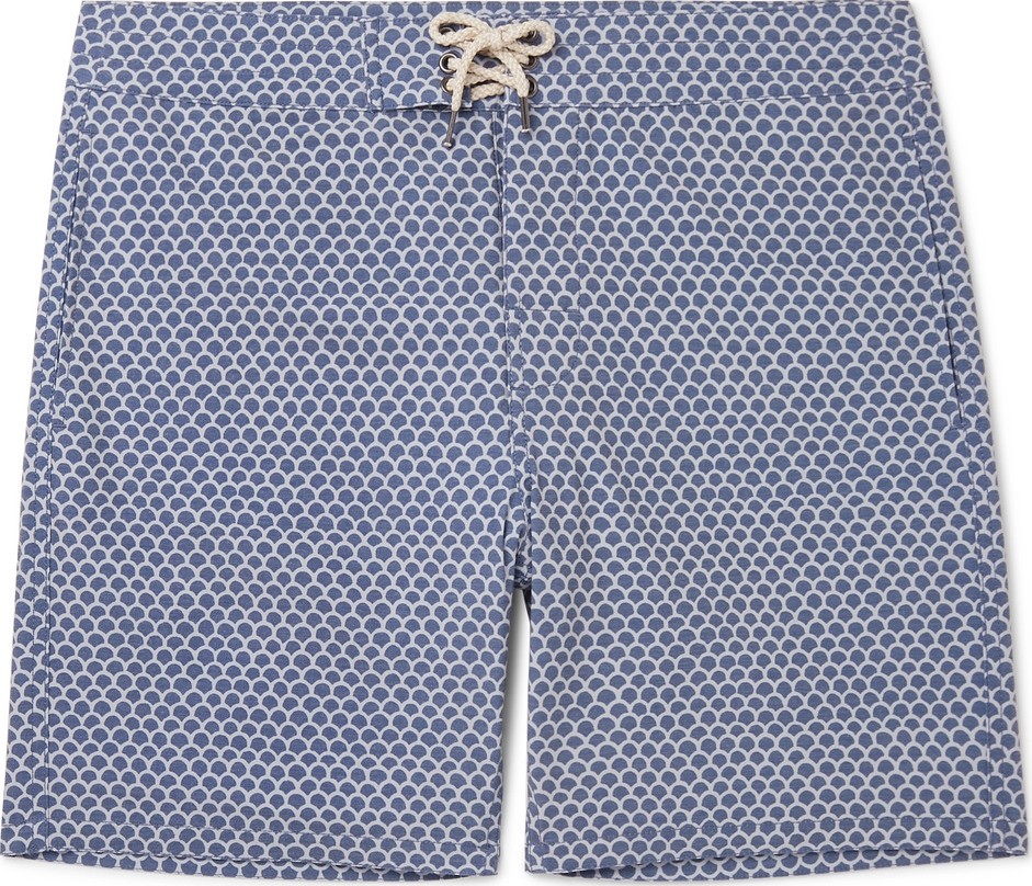 Faherty Slim-Fit Long-Length Printed Swim Shorts