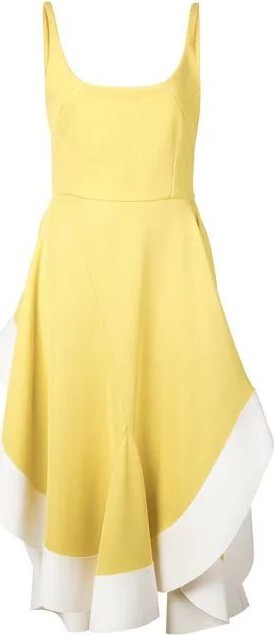 Esteban Cortazar Contrasting hemline flamenco  dress